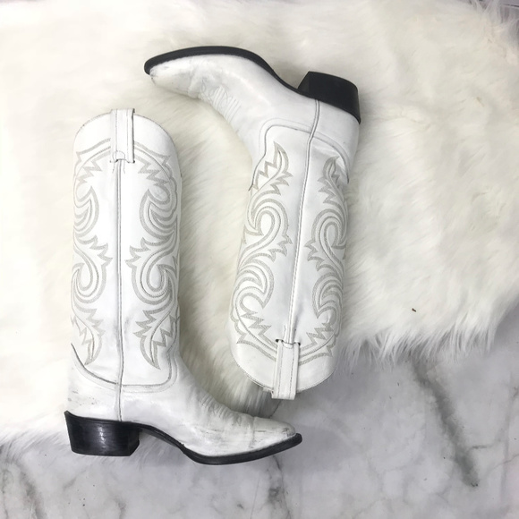 Tony lama white cowboy boots Clearance